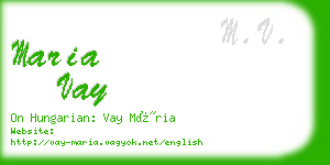 maria vay business card